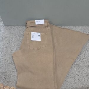 VERVET BY FLYING MONKEY Women's Flare Jeans in Tan